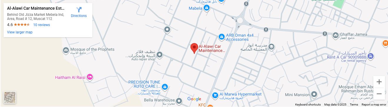 Map preview for Al Alawi Auto in Al Maabilah, Muscat